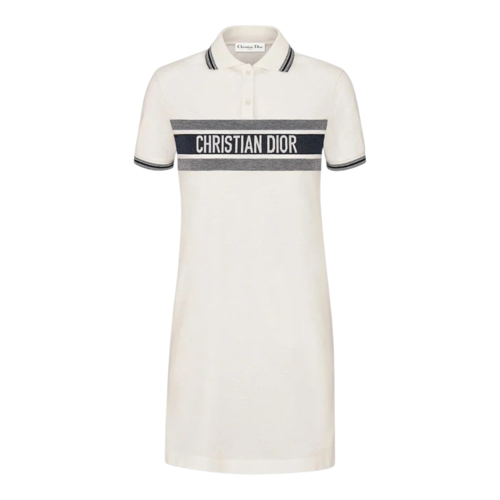 CHRISTIAN DIOR Dioriviera Polo Dress In Offwhite XS NWT
